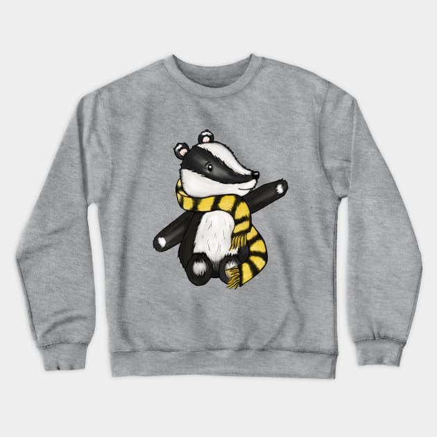 Badger Mascot Crewneck Sweatshirt by sophiedesigns